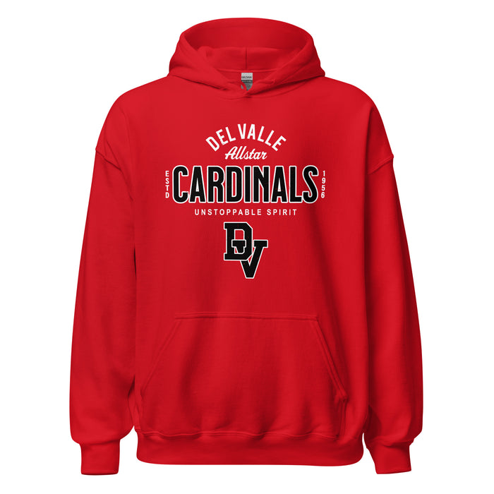 Del Valle High School Cardinals Red Classic Unisex Hoodie 040