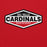 Close-up view of Del Valle High School Cardinals Red Classic Unisex Hoodie 009