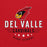 Close-up view of Del Valle High School Cardinals Red Classic Unisex Hoodie 217