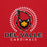 Close-up view of Del Valle High School Cardinals Red Classic Unisex Hoodie 226