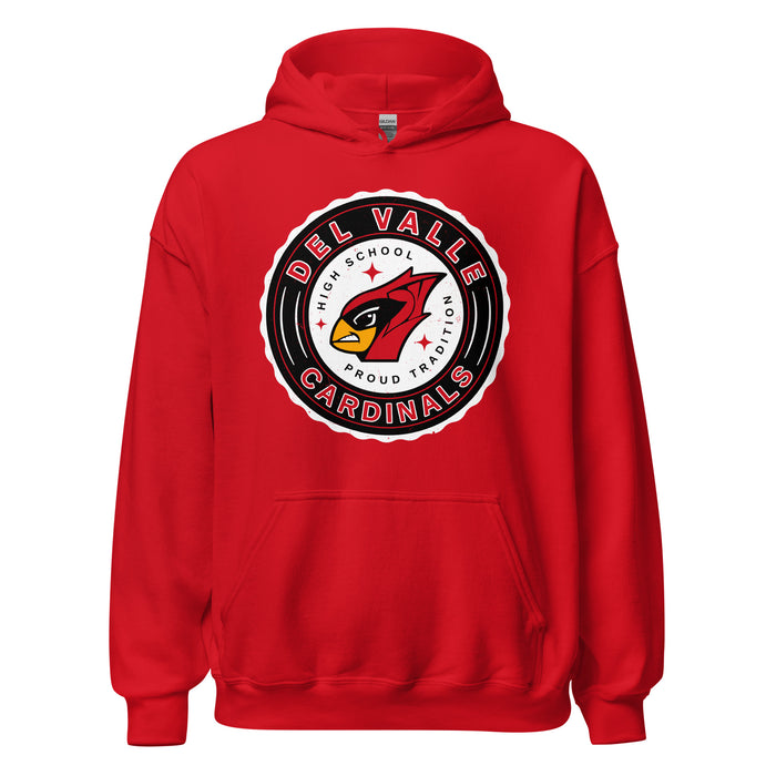 Del Valle High School Cardinals Red Classic Unisex Hoodie 216