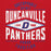 Close-up view of Duncanville High School Panthers Red Classic Unisex Hoodie 210