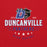 Back view of Duncanville High School Panthers Red Classic Unisex Hoodie 217