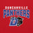 Close-up view of Duncanville High School Panthers Red Classic Unisex Hoodie 234