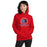 Woman wearing Duncanville High School Panthers Red Classic Unisex Hoodie 226