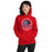 Woman wearing Duncanville High School Panthers Red Classic Unisex Hoodie 206
