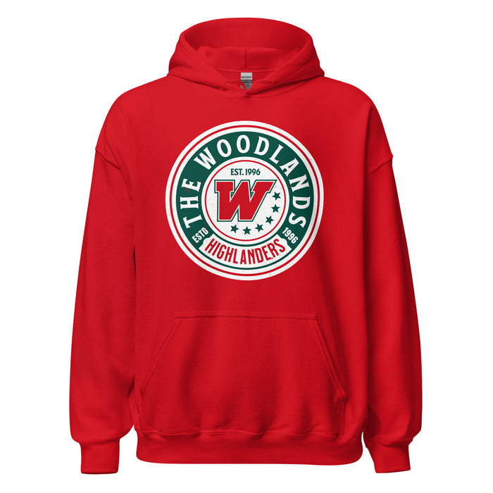 The Woodlands High School Highlanders Red Classic Unisex Hoodie 220