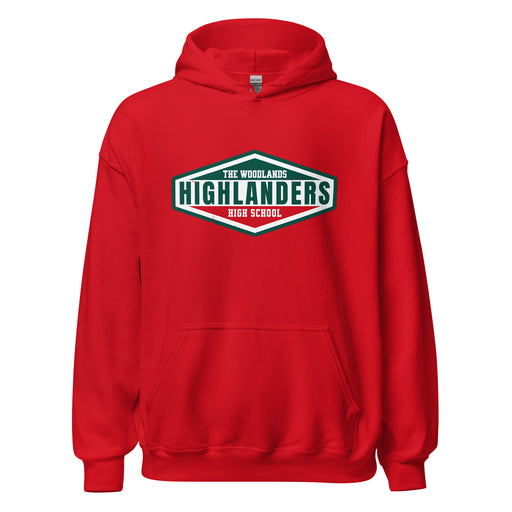 The Woodlands High School Highlanders Red Classic Unisex Hoodie 009
