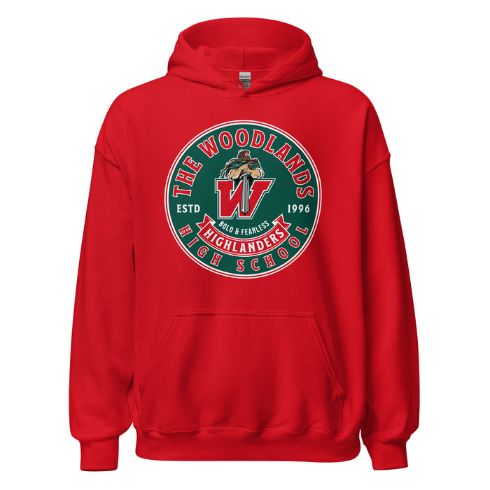 The Woodlands High School Highlanders Red Classic Unisex Hoodie 215