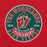 Close-up view of The Woodlands High School Highlanders Red Classic Unisex Hoodie 215