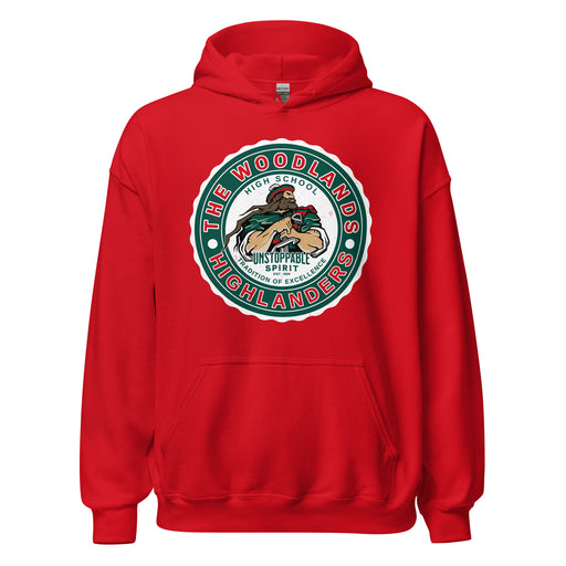 The Woodlands High School Highlanders Red Classic Unisex Hoodie 216