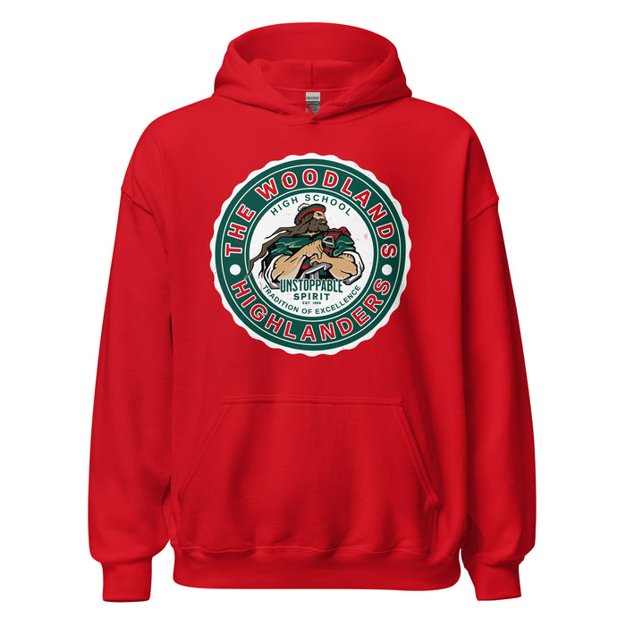The Woodlands High School Highlanders Red Classic Unisex Hoodie 216