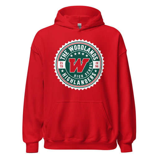 The Woodlands High School Highlanders Red Classic Unisex Hoodie 203
