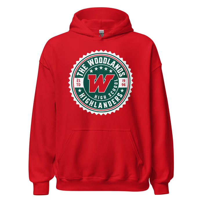 The Woodlands High School Highlanders Red Classic Unisex Hoodie 203