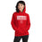 Woman wearing Katy High School Tigers Red Classic Unisex Hoodie 049