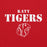 Close-up view of Katy High School Tigers Red Classic Unisex Hoodie 017