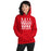 Woman wearing Katy High School Tigers Red Classic Unisex Hoodie 231