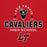 Close-up view of Lake Travis High School Cavaliers Red Classic Unisex Hoodie 222