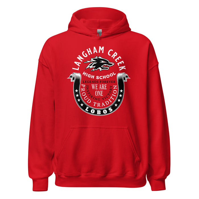 Langham Creek High School Lobos Red Classic Unisex Hoodie 229