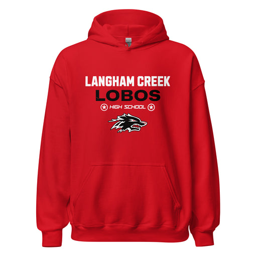 Langham Creek High School Lobos Red Classic Unisex Hoodie 003