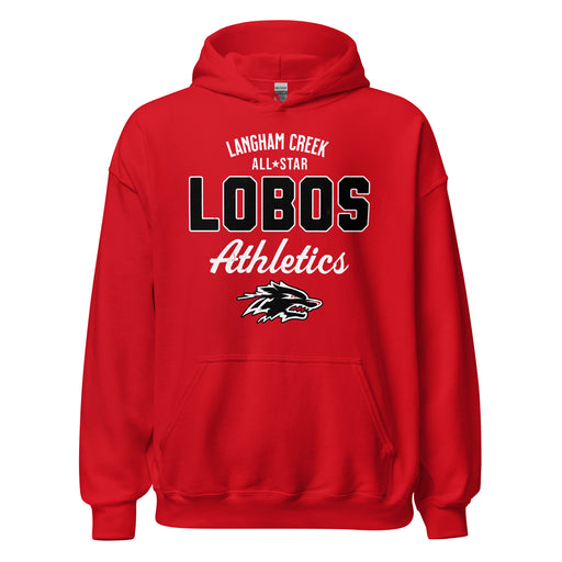 Langham Creek High School Lobos Red Classic Unisex Hoodie 034