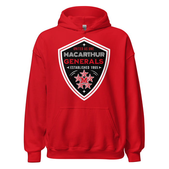 MacArthur High School Generals Red Classic Unisex Hoodie 225