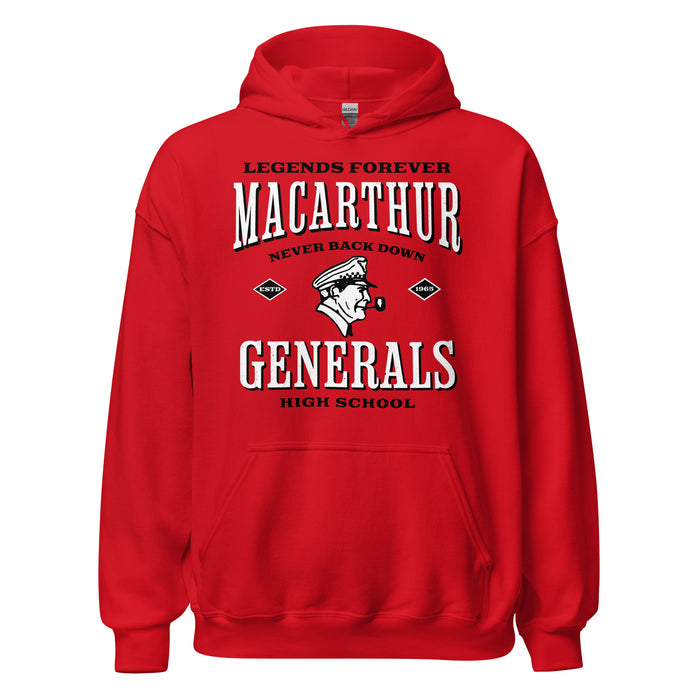 MacArthur High School Generals Red Classic Unisex Hoodie 230