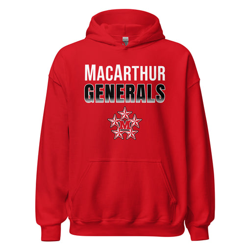 MacArthur High School Generals Red Classic Unisex Hoodie 024