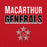 Close-up view of MacArthur High School Generals Red Classic Unisex Hoodie 024