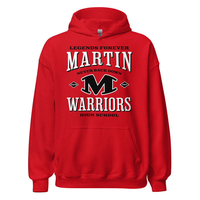 Martin High School Warriors Red Classic Unisex Hoodie 230