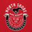 Close-up view of North Shore High School Mustangs Red Classic Unisex Hoodie 229