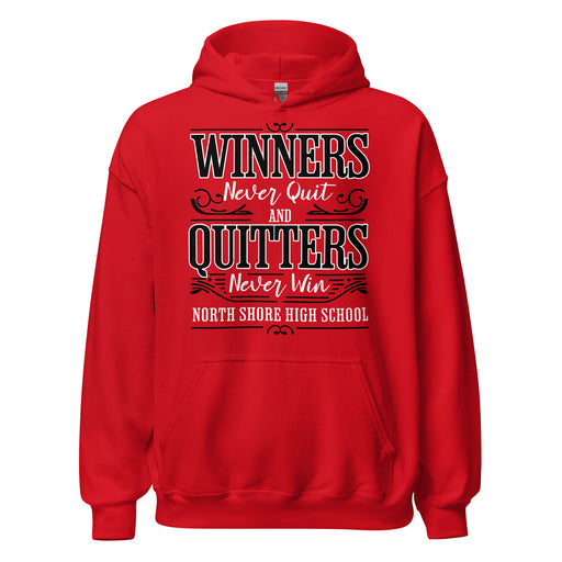 North Shore High School Mustangs Red Classic Unisex Hoodie 237