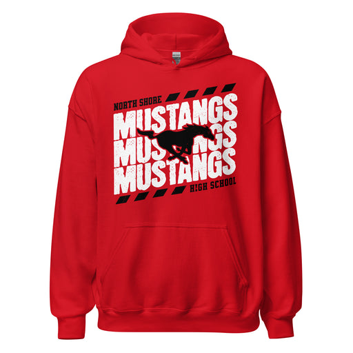 North Shore High School Mustangs Red Classic Unisex Hoodie 223