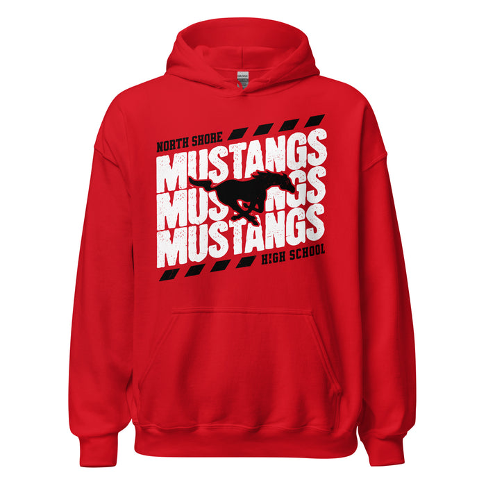 North Shore High School Mustangs Red Classic Unisex Hoodie 223