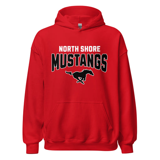 North Shore High School Mustangs Red Classic Unisex Hoodie 234
