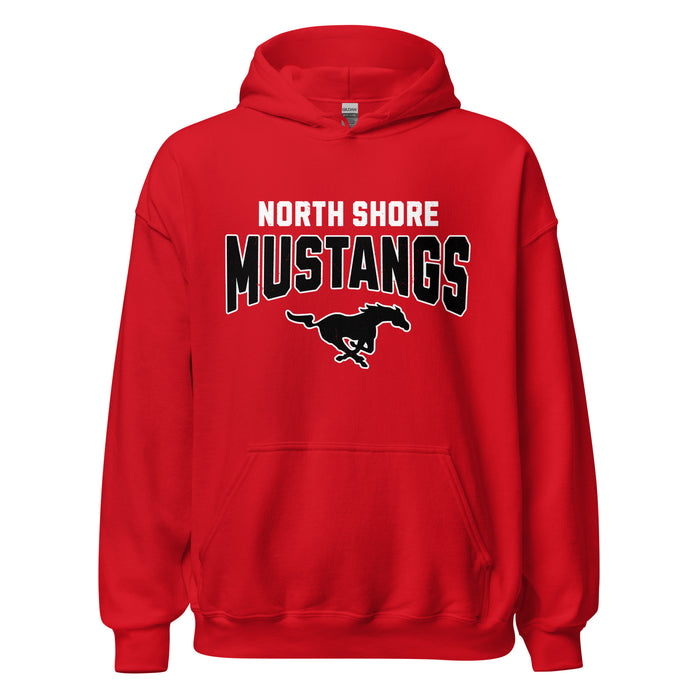 North Shore High School Mustangs Red Classic Unisex Hoodie 234