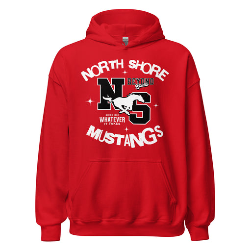North Shore High School Mustangs Red Classic Unisex Hoodie 228