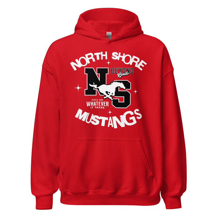 North Shore High School Mustangs Red Classic Unisex Hoodie 228