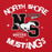 Close-up view of North Shore High School Mustangs Red Classic Unisex Hoodie 228