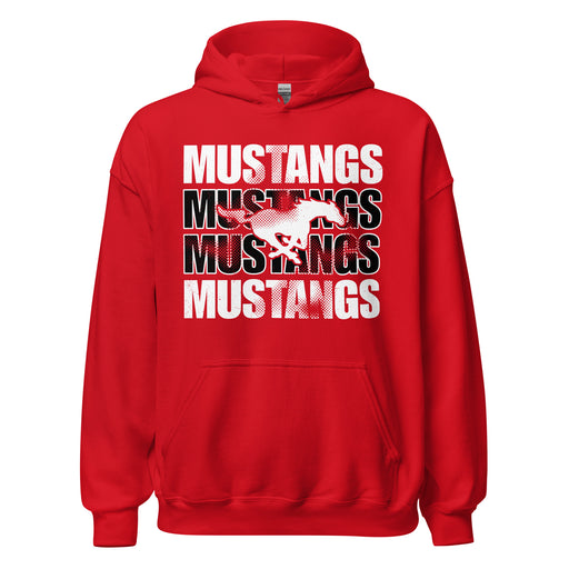 North Shore High School Mustangs Red Classic Unisex Hoodie 233
