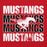 Close-up view of North Shore High School Mustangs Red Classic Unisex Hoodie 233