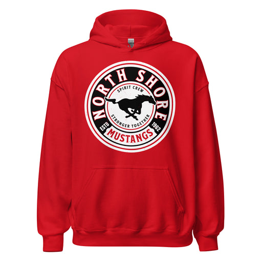 North Shore High School Mustangs Red Classic Unisex Hoodie 220