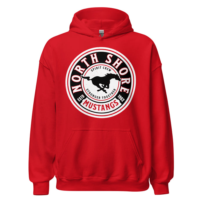 North Shore High School Mustangs Red Classic Unisex Hoodie 220