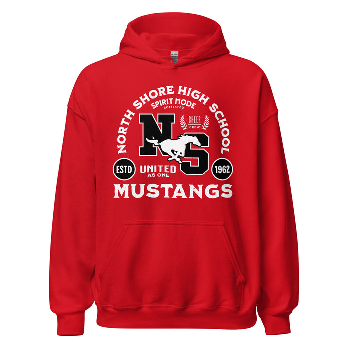 North Shore High School Mustangs Red Classic Unisex Hoodie 208