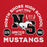 Close-up view of North Shore High School Mustangs Red Classic Unisex Hoodie 208