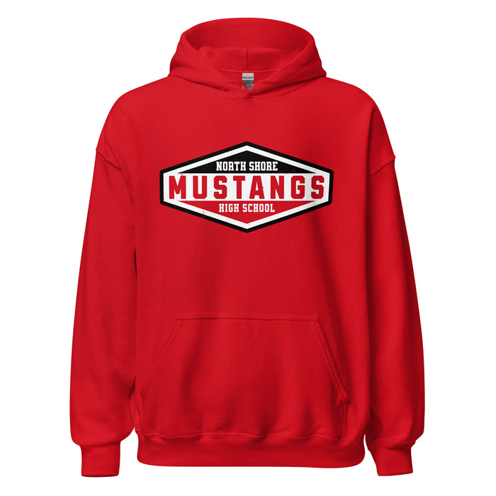 North Shore High School Mustangs Red Classic Unisex Hoodie 009