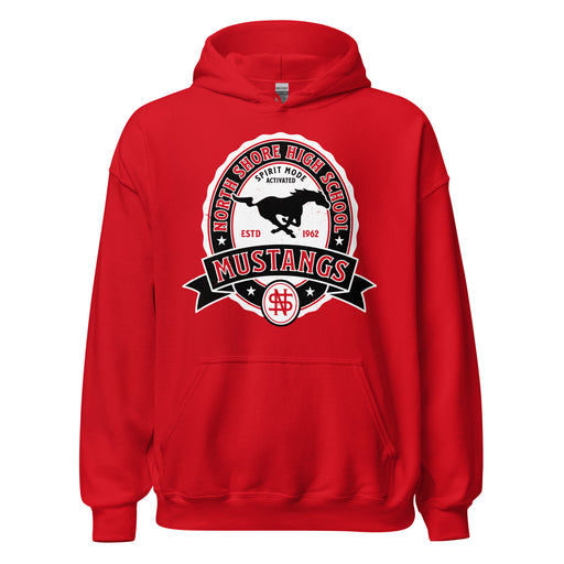 North Shore High School Mustangs Red Classic Unisex Hoodie 212