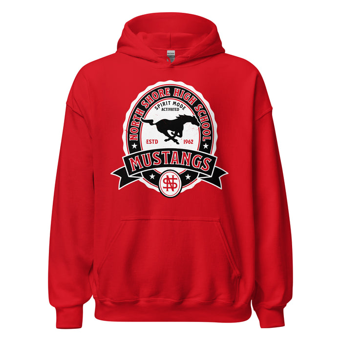 North Shore High School Mustangs Red Classic Unisex Hoodie 212