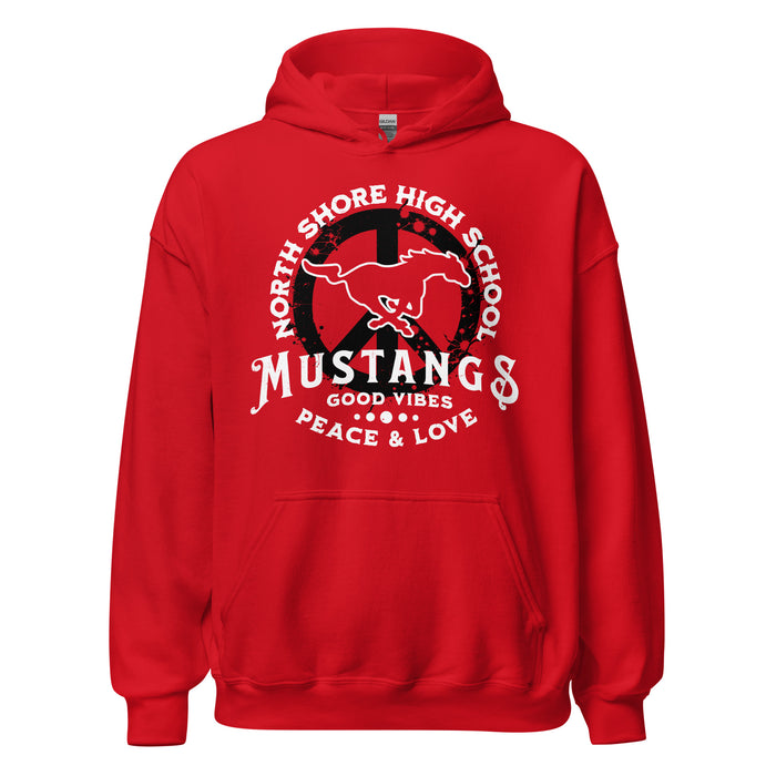 North Shore High School Mustangs Red Classic Unisex Hoodie 206
