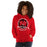 Front view of North Shore High School Mustangs Red Classic Unisex Hoodie 206